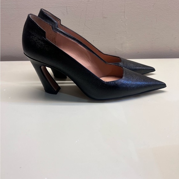 THE FOLD MADE IN ITALY NWT Black High-Heeled Pointed-Toe Pumps - Picture 2 of 10